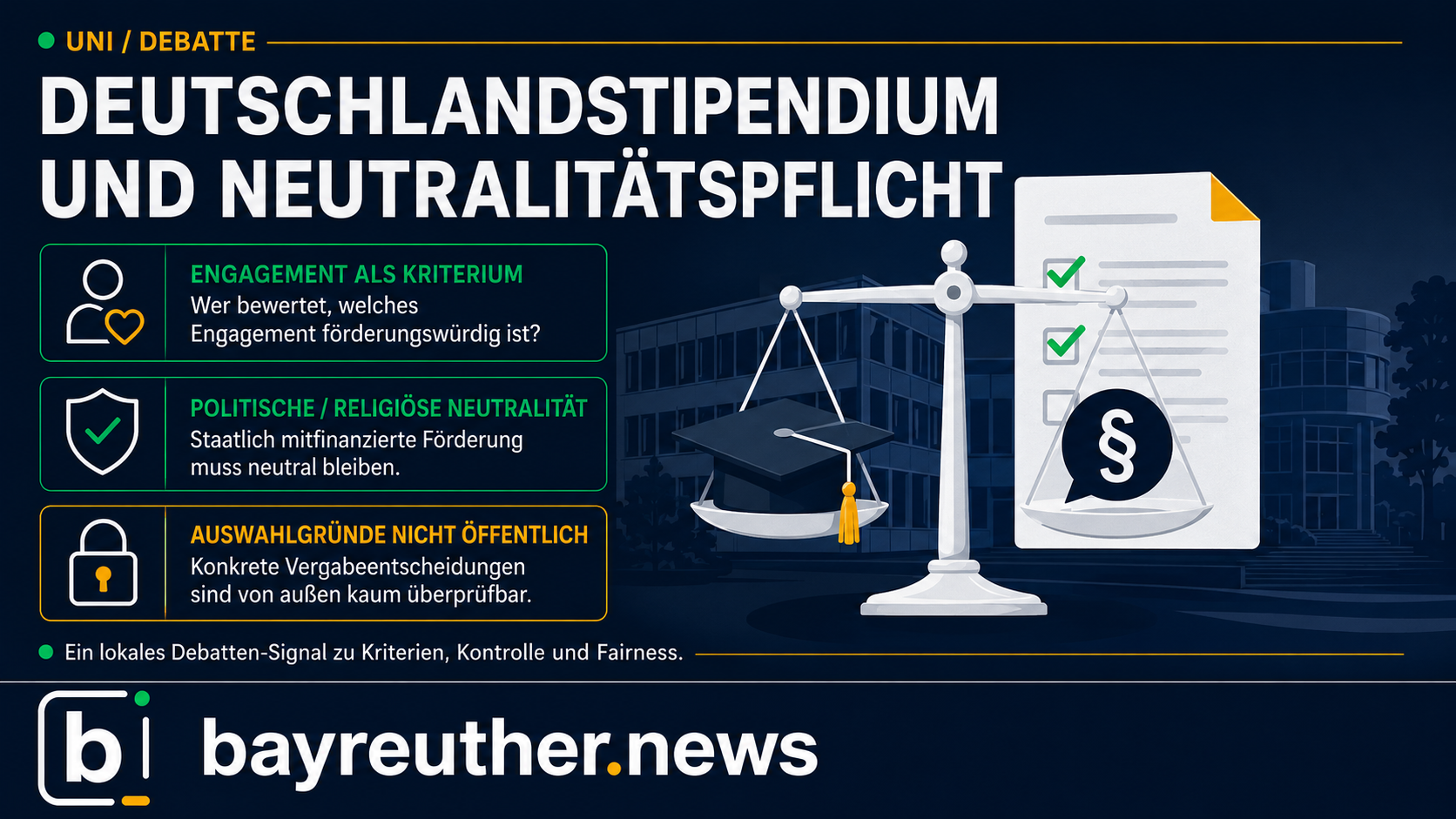 Deutschlandstipendium und Neutralitätspflicht