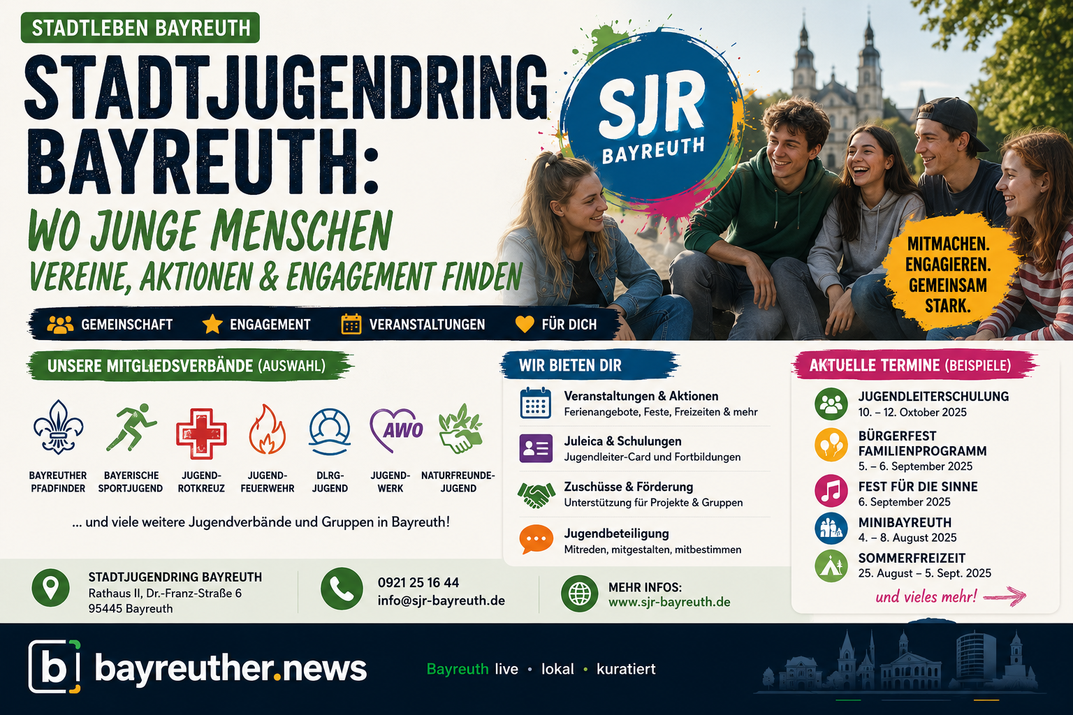 Stadtjugendring Bayreuth: Wo junge Menschen Vereine, Aktionen und Engagement finden