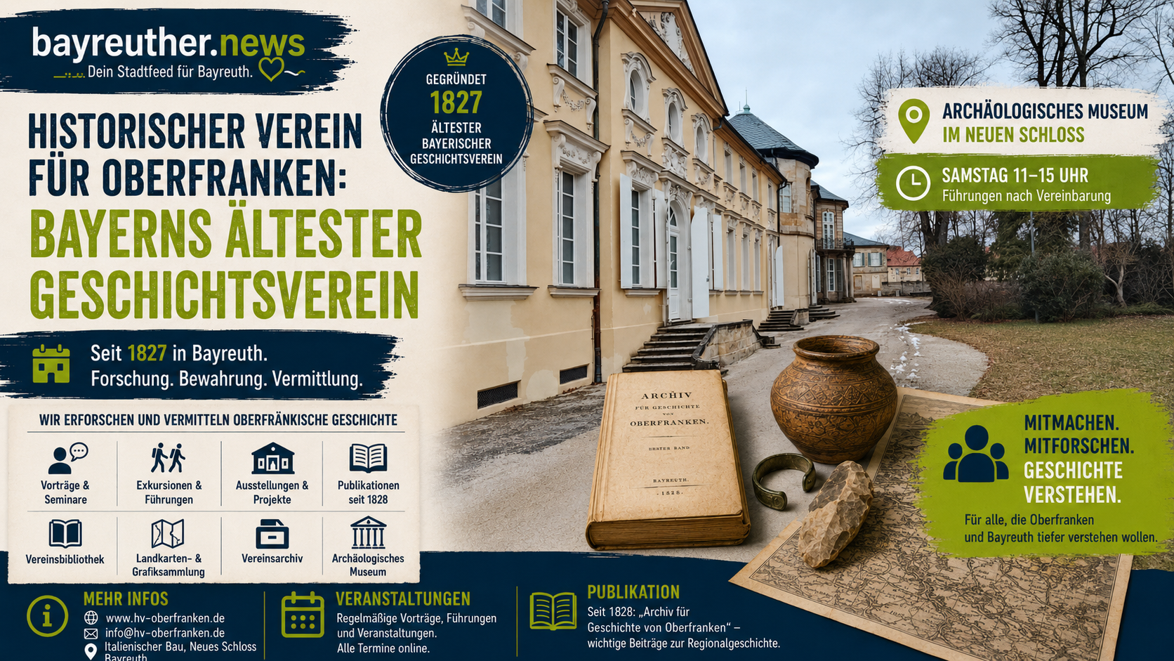 Historischer Verein für Oberfranken: Bayerns ältester Geschichtsverein sitzt in Bayreuth